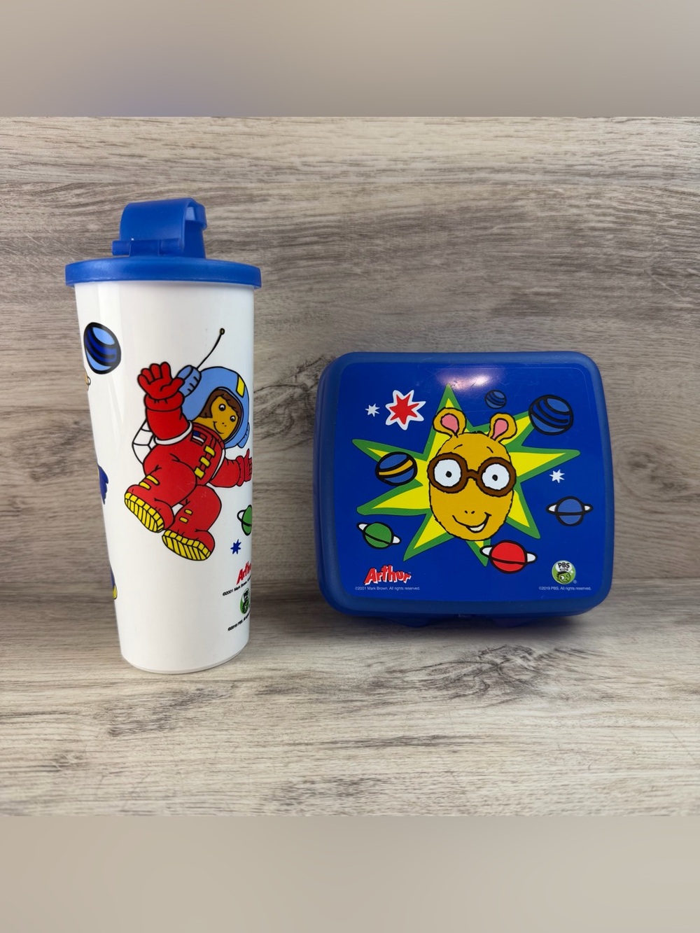 Arthur In Space Tupperware Set Drink And Sandwich Container Lunch Set Tumbler
